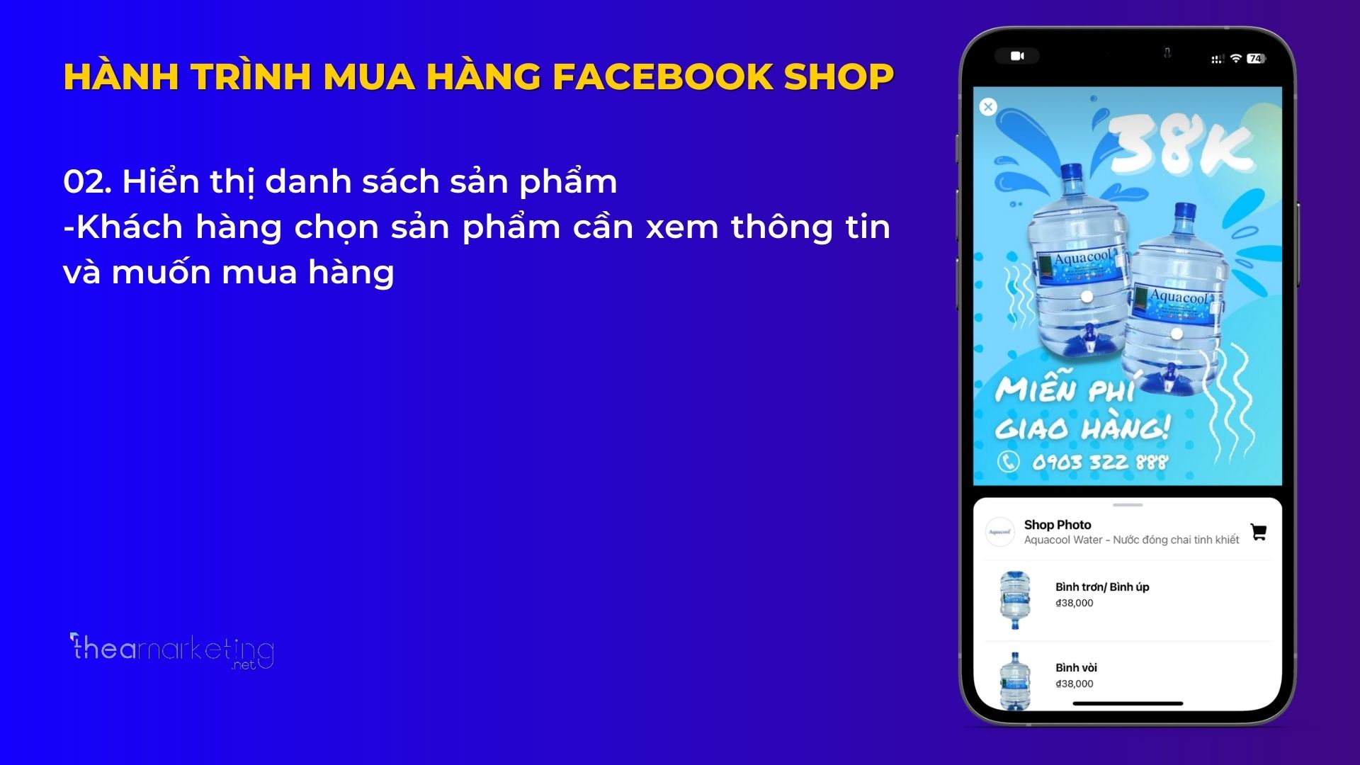 Hiển thị danh sách sản phẩm Facebook Shop